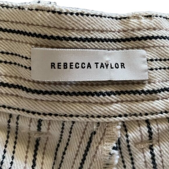 Rebecca Taylor Striped High Rise Short 0 - Picture 3 of 5